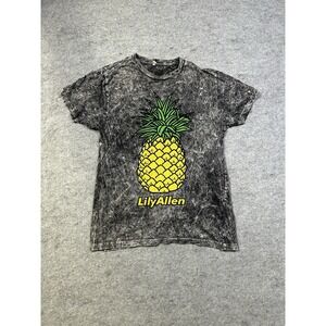 Lily Allen Concert Pineapple Acid Wash T-Shirt Women's Size Medium